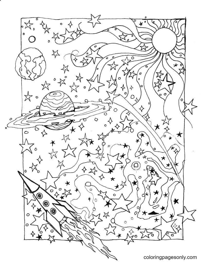 Space Coloring Pages Free Printable | Spring Fall 169