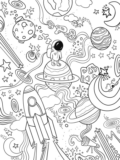 Space Coloring Pages Free Printable | Spring Fall 172