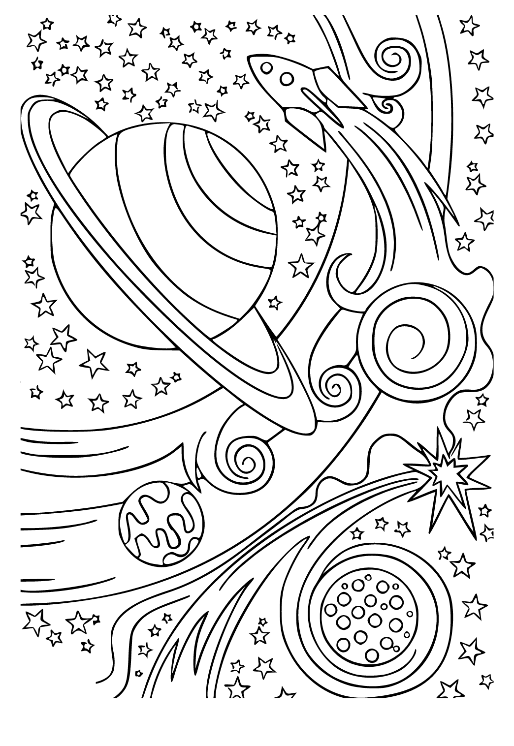 Space Coloring Pages Free Printable | Spring Fall 186