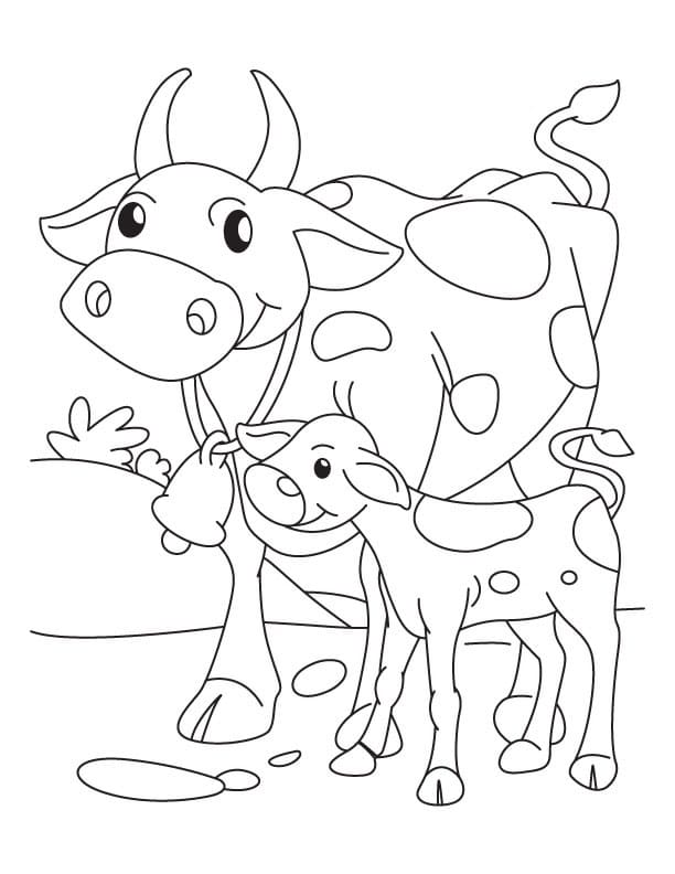 110+ Cow Coloring Pages 26