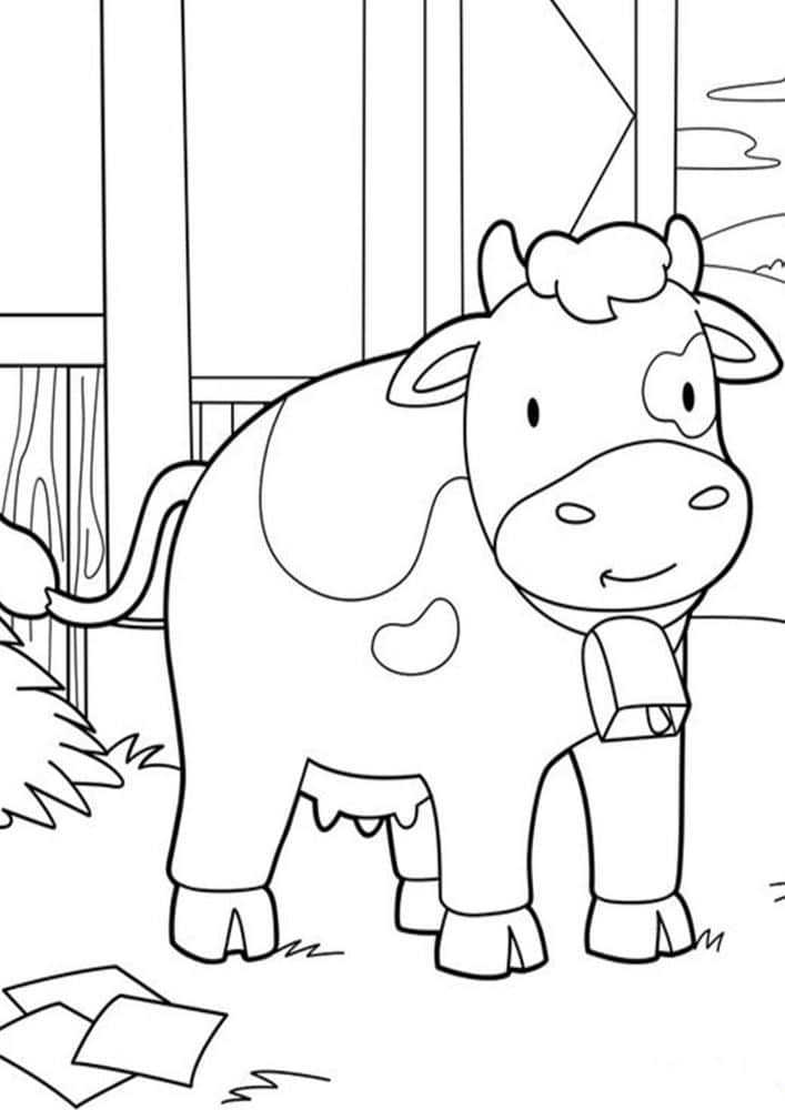 110+ Cow Coloring Pages 61