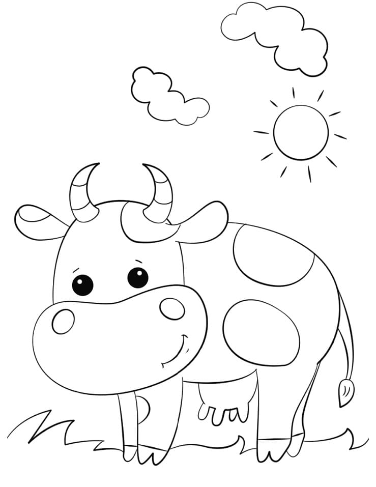 110+ Cow Coloring Pages 65