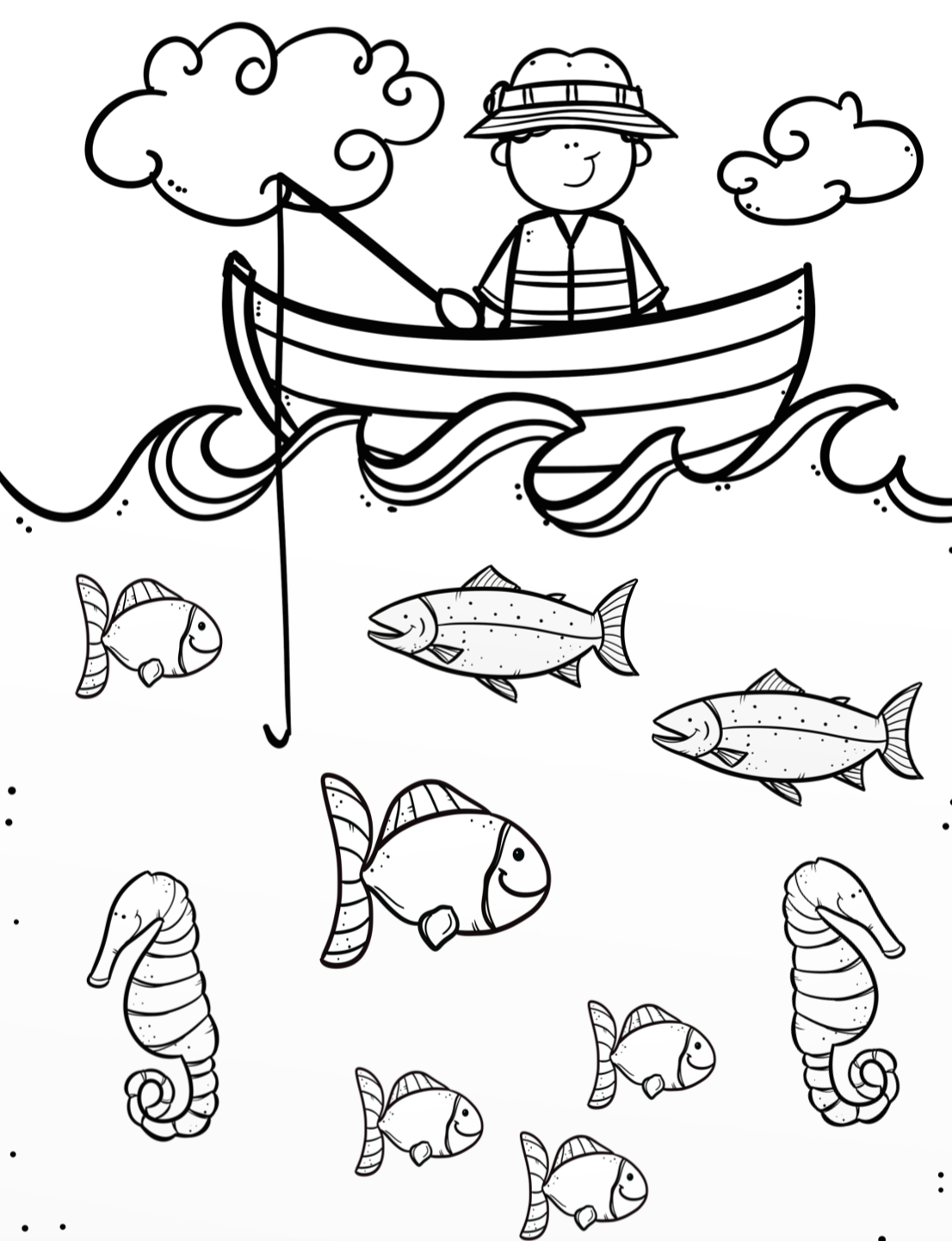 120+ Beach Coloring Pages 100