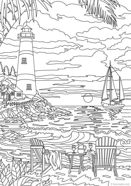 120+ Beach Coloring Pages 102