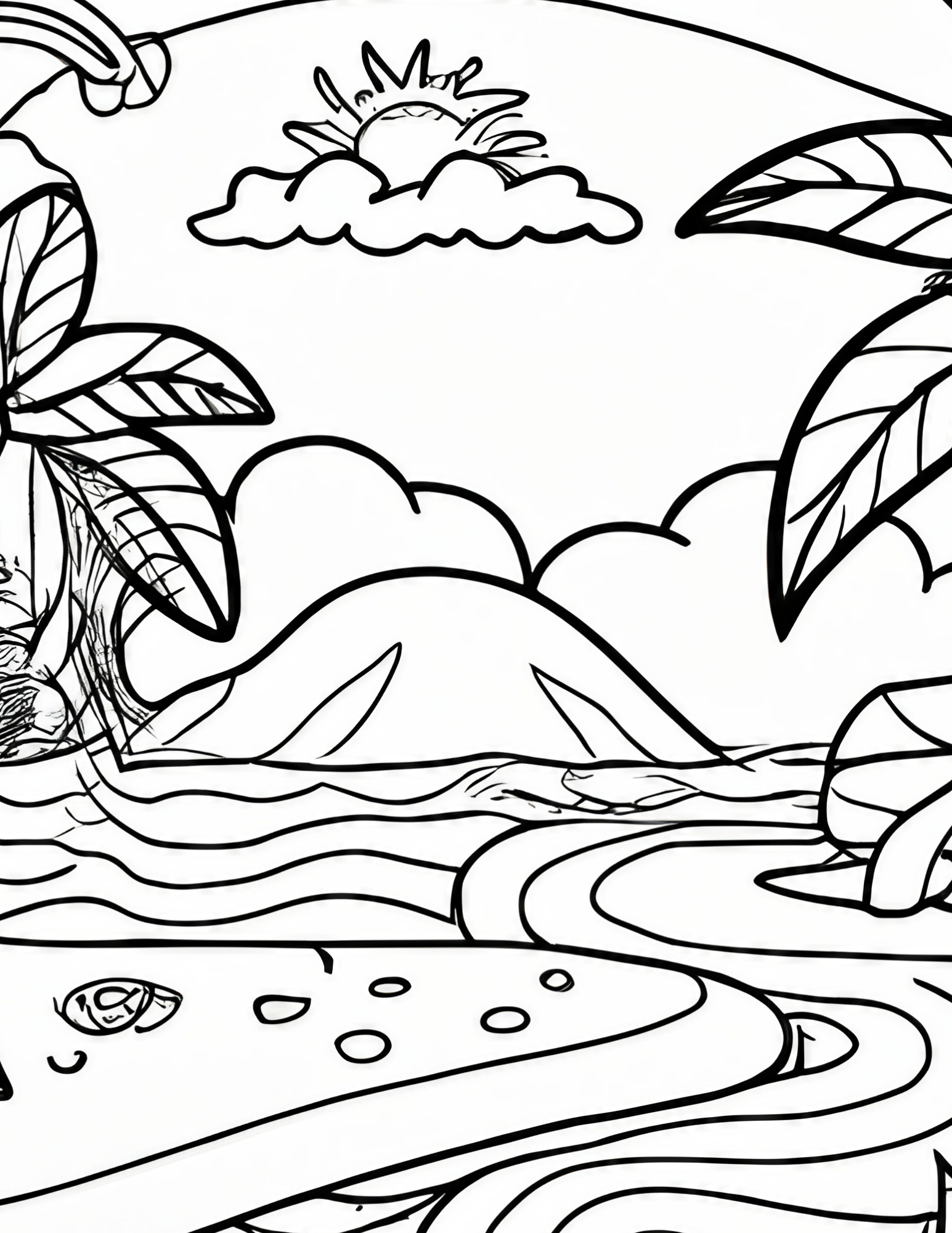 120+ Beach Coloring Pages 106