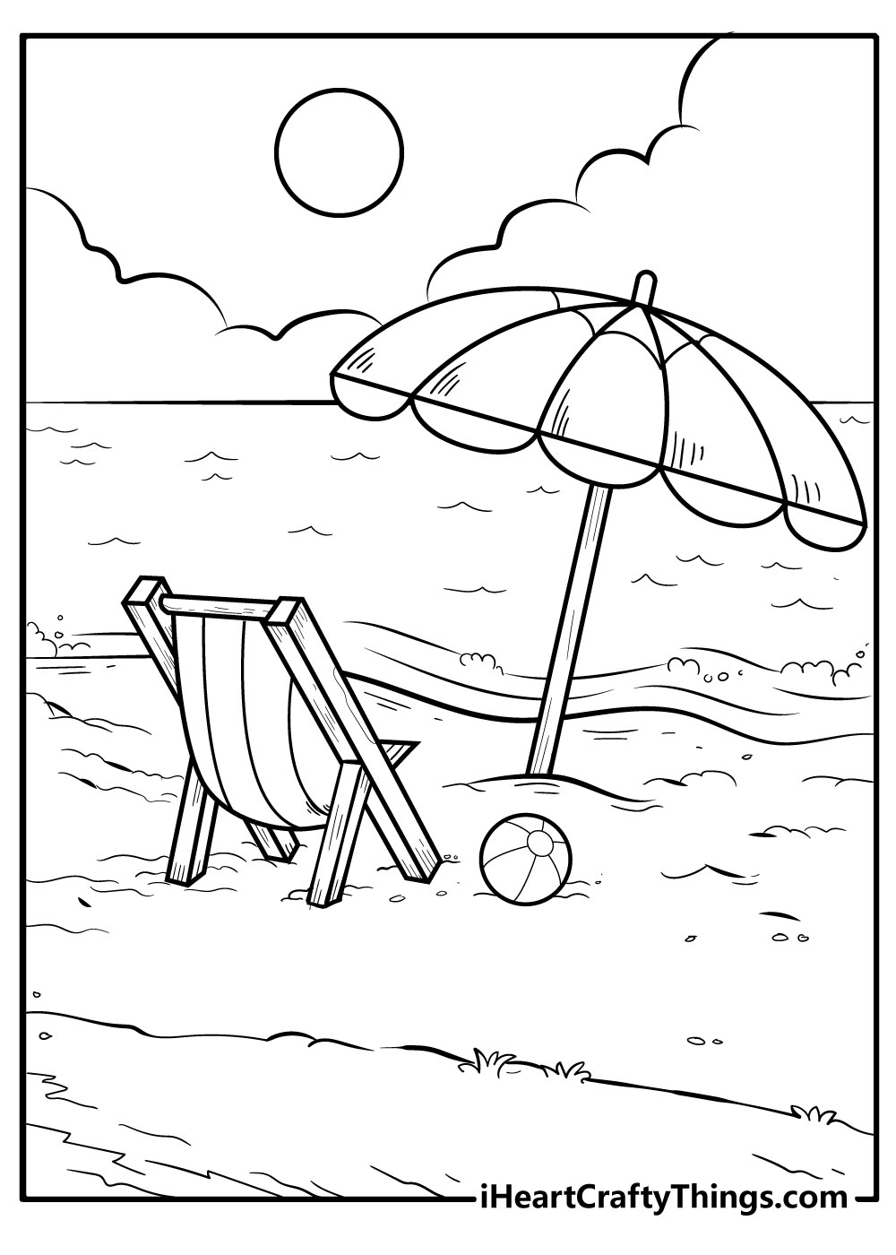 120+ Beach Coloring Pages 109