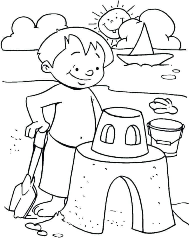 120+ Beach Coloring Pages 115