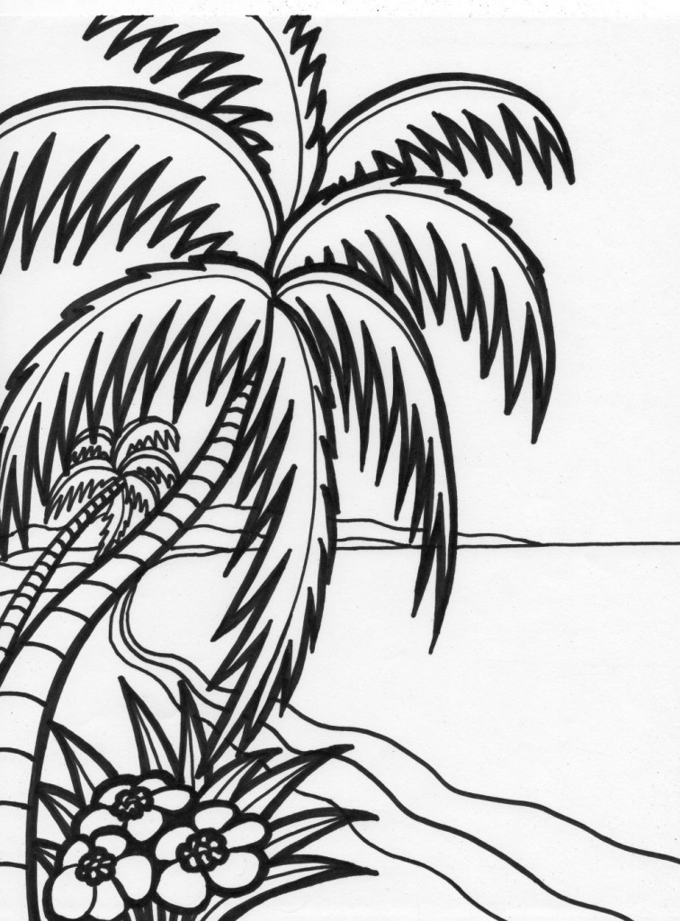 120+ Beach Coloring Pages 116