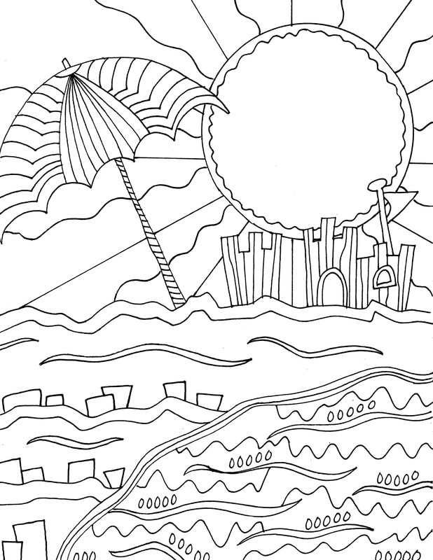 120+ Beach Coloring Pages 15