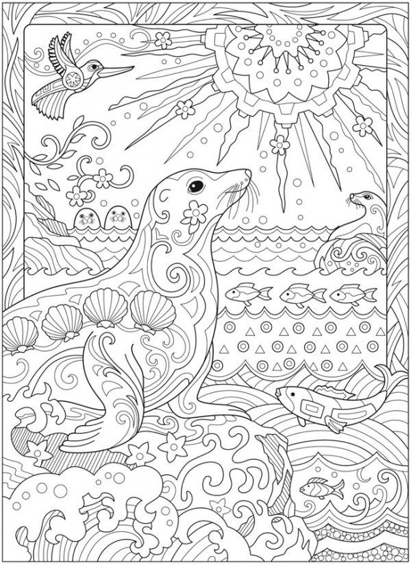 120+ Beach Coloring Pages 16