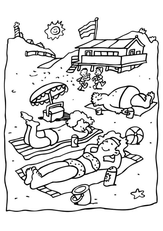 120+ Beach Coloring Pages 19