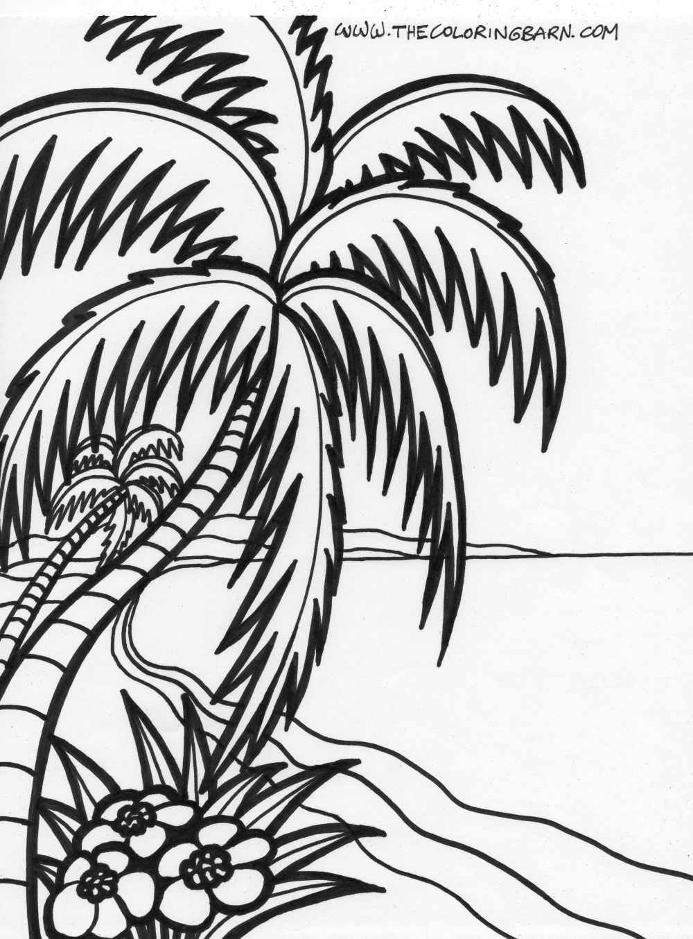 120+ Beach Coloring Pages 54