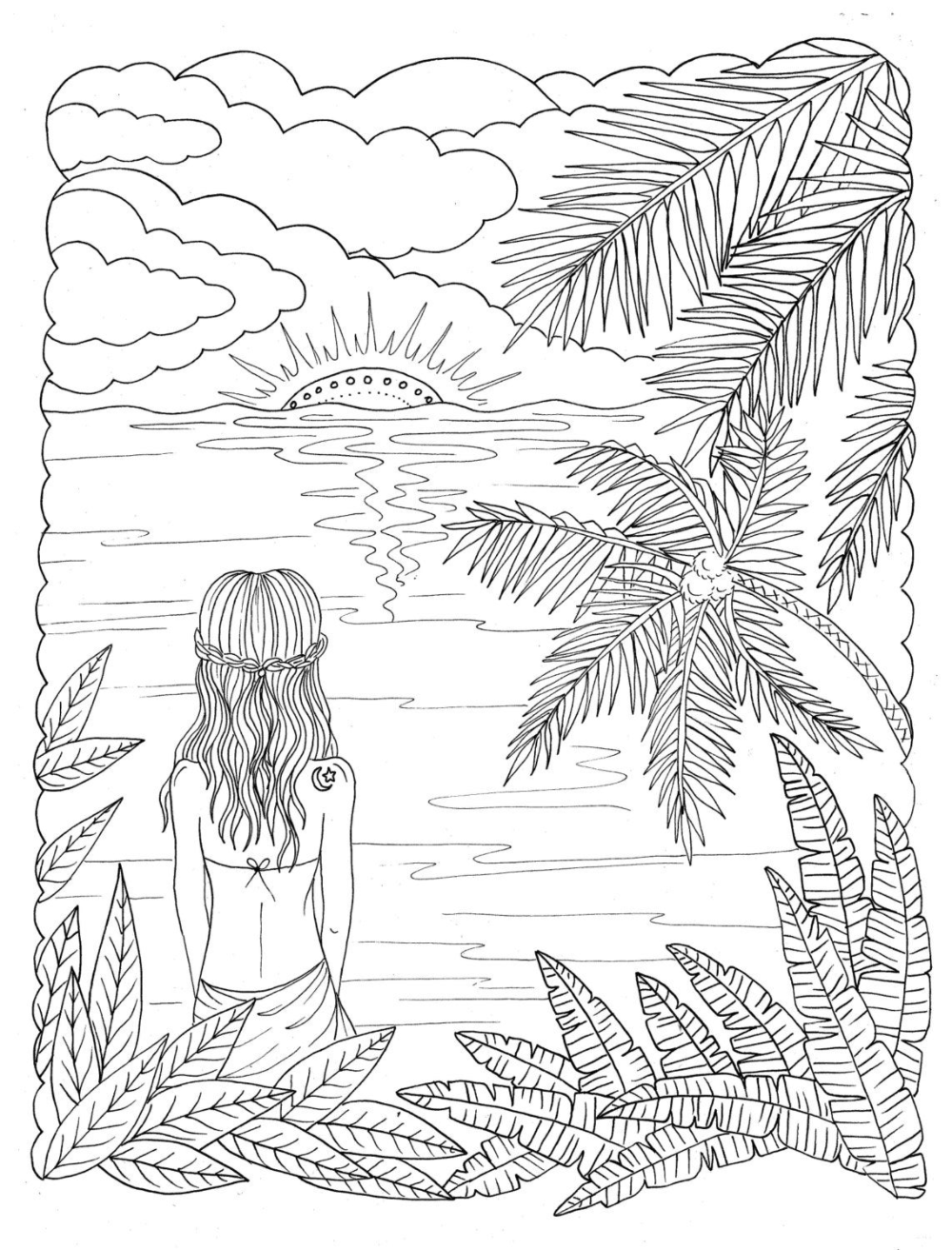 120+ Beach Coloring Pages 62