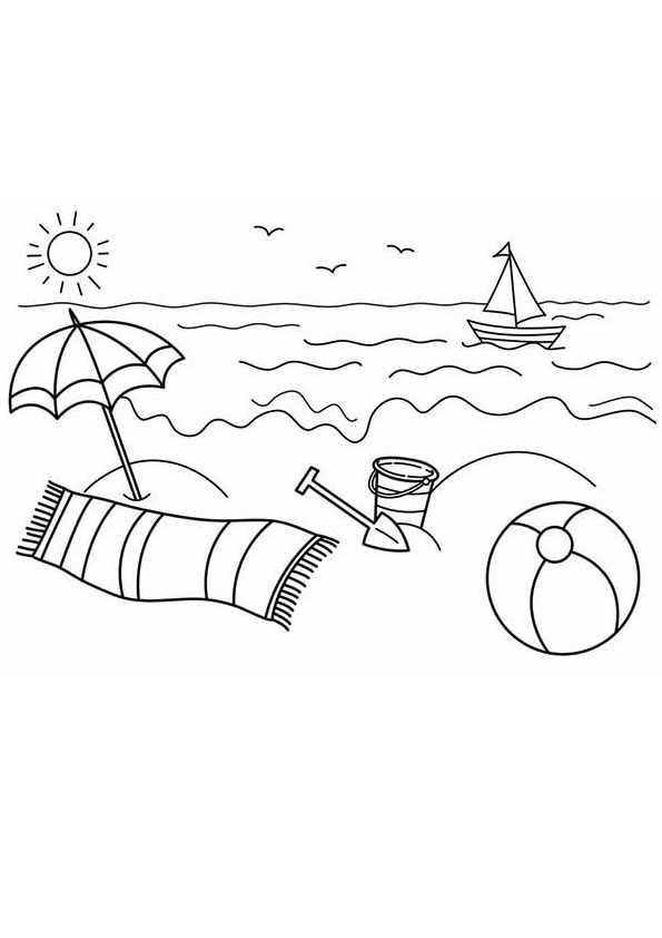 120+ Beach Coloring Pages 65