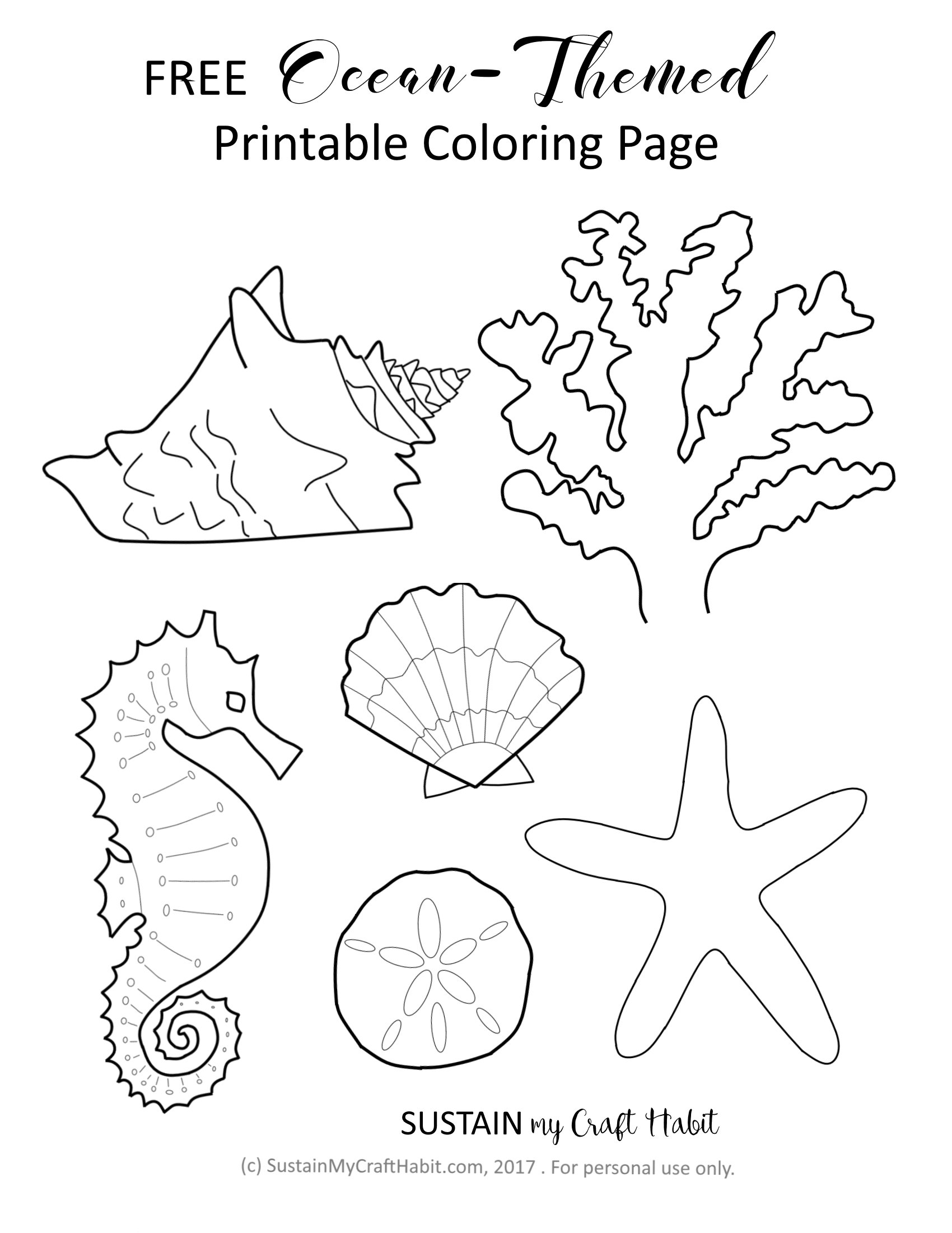 120+ Beach Coloring Pages 74