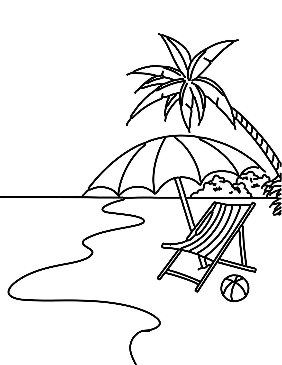 120+ Beach Coloring Pages 77