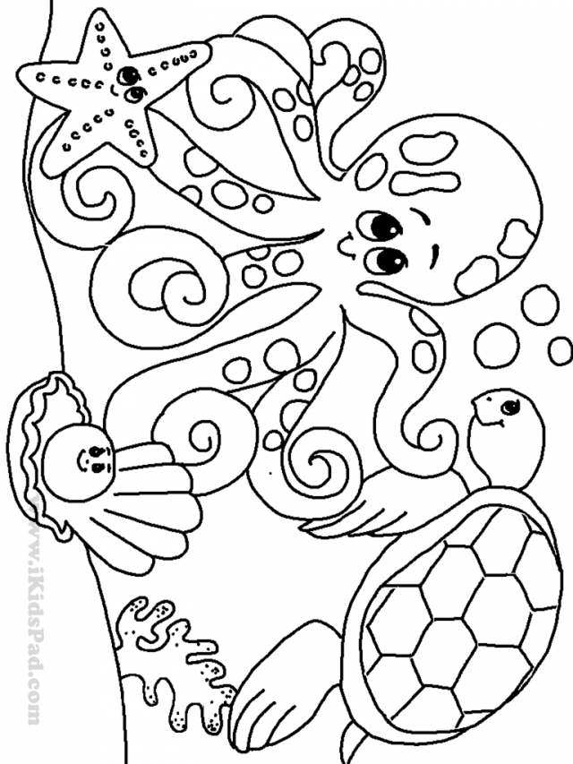 120+ Beach Coloring Pages 94