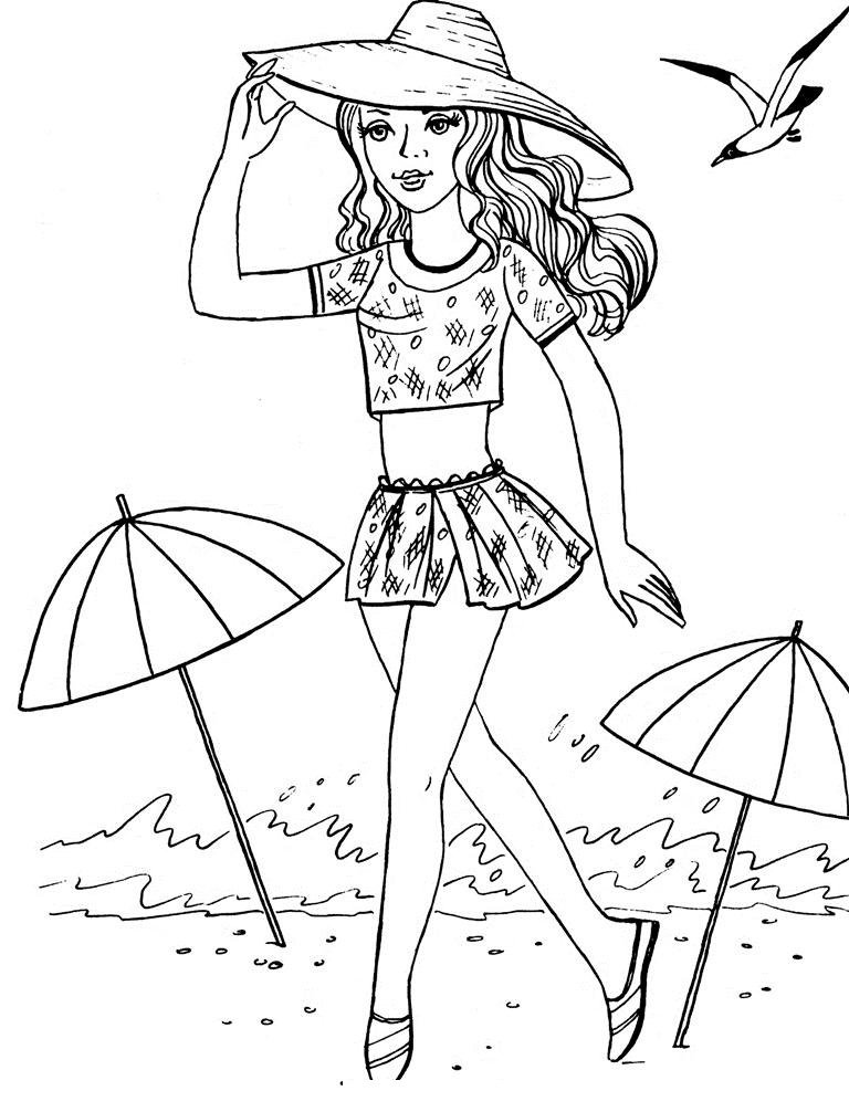 120+ Beach Coloring Pages 98