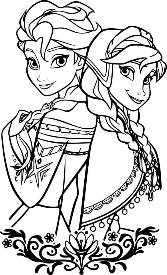 140+ Anna and Elsa Coloring Pages: Frozen Coloring Magic 100