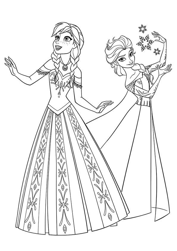 140+ Anna and Elsa Coloring Pages: Frozen Coloring Magic 111