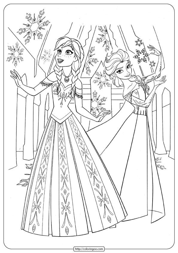 140+ Anna and Elsa Coloring Pages: Frozen Coloring Magic 112