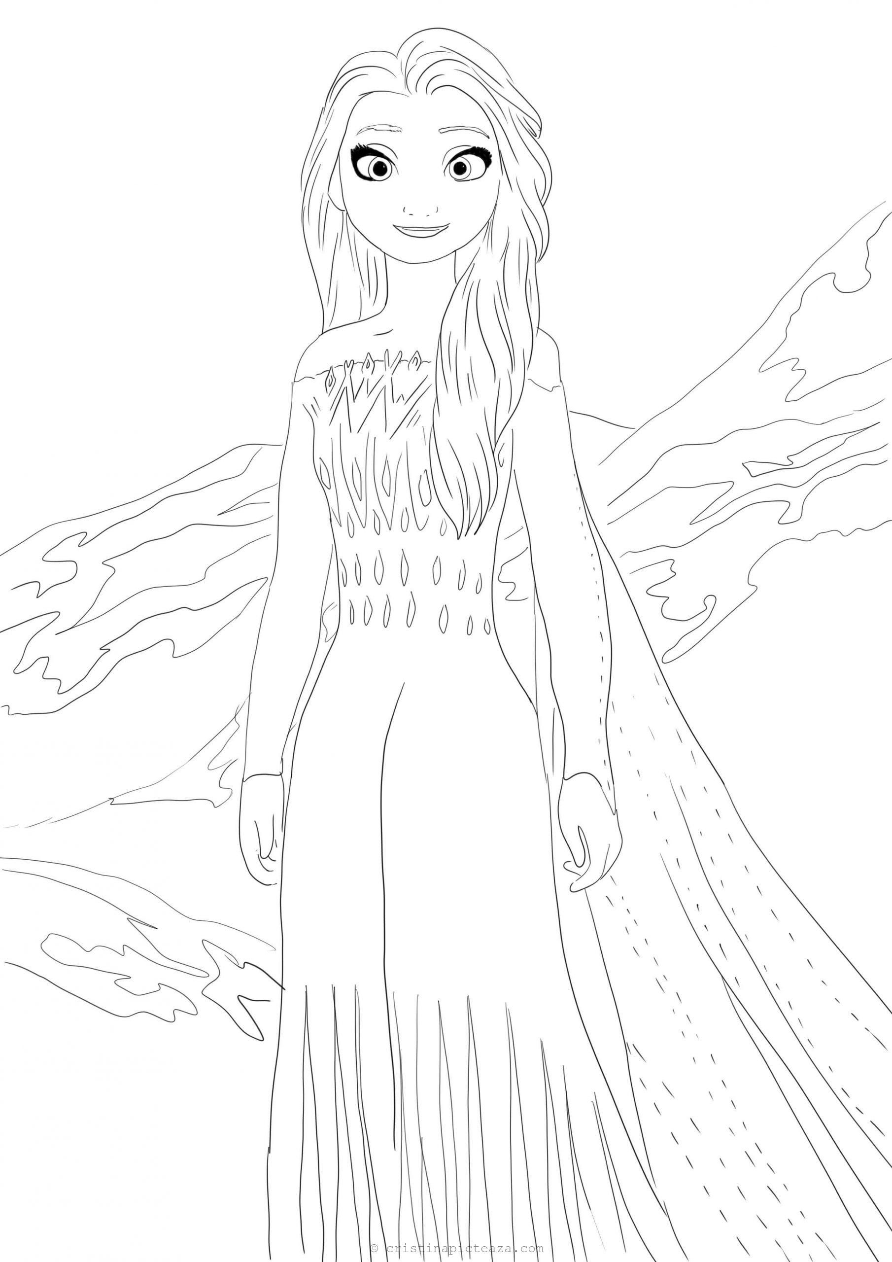 140+ Anna and Elsa Coloring Pages: Frozen Coloring Magic 14