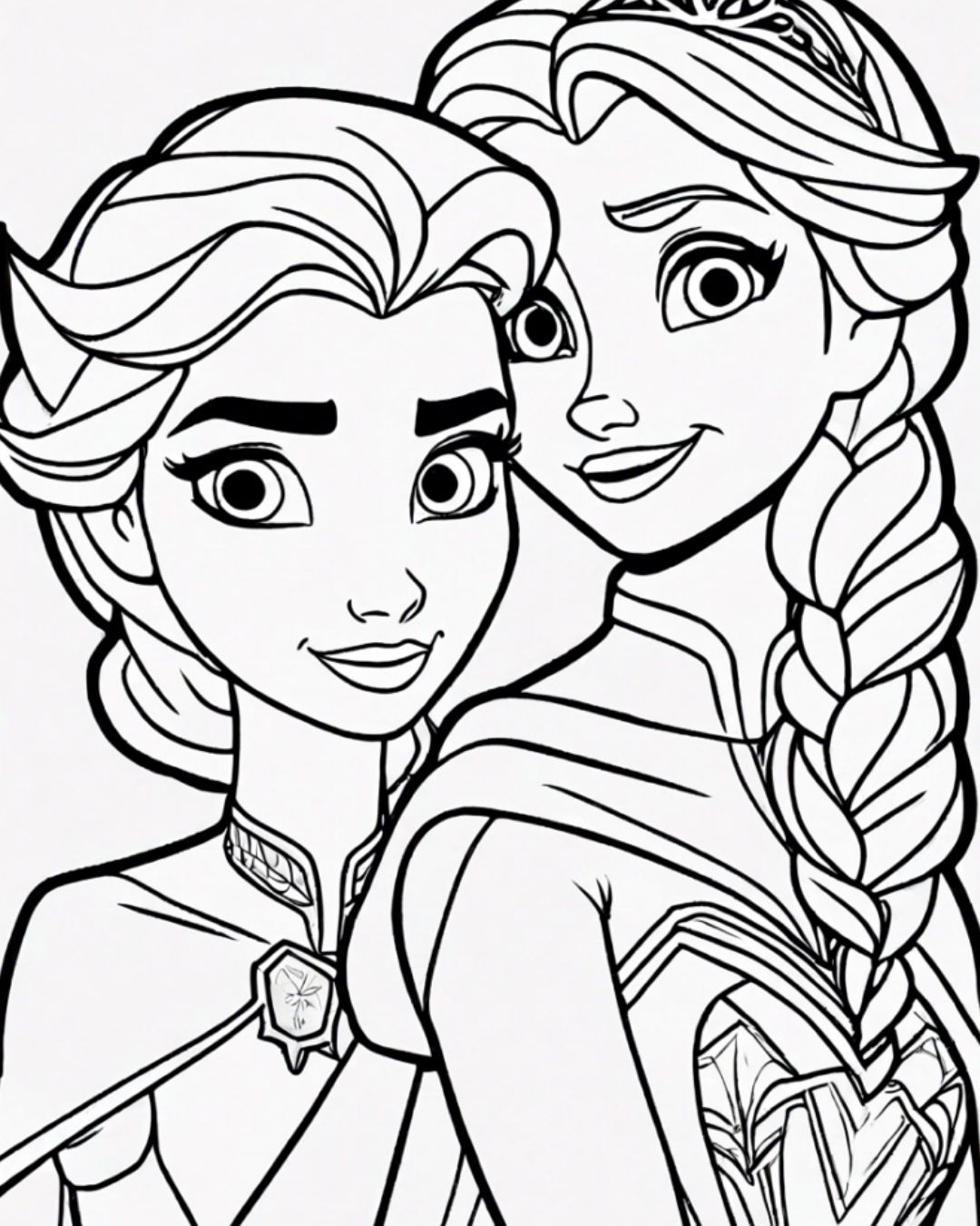 140+ Anna and Elsa Coloring Pages: Frozen Coloring Magic 31