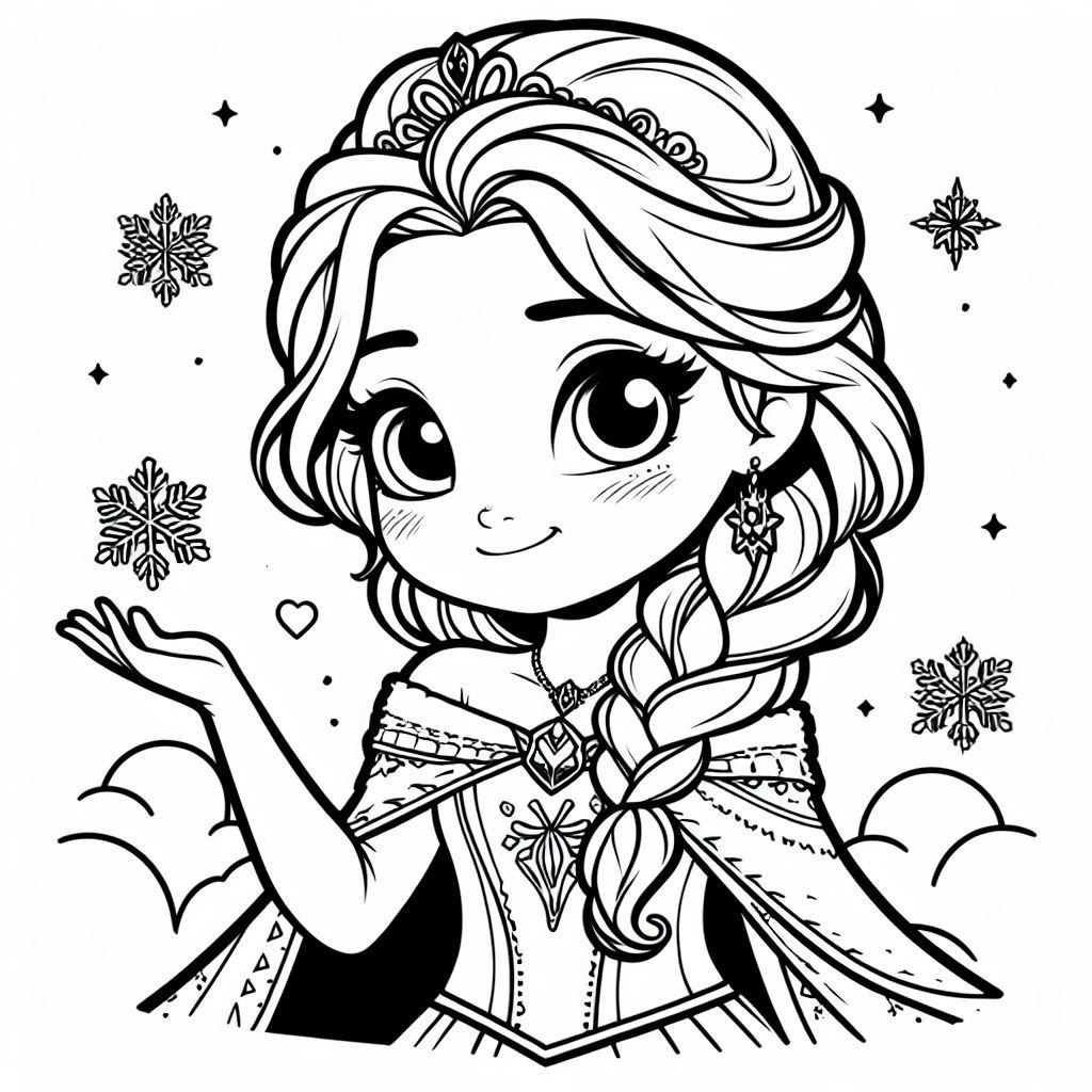 140+ Anna and Elsa Coloring Pages: Frozen Coloring Magic 39