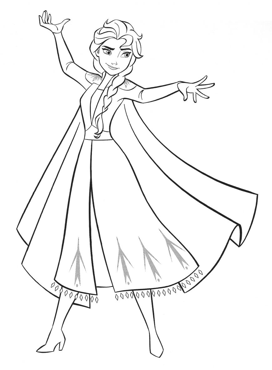 140+ Anna and Elsa Coloring Pages: Frozen Coloring Magic 43