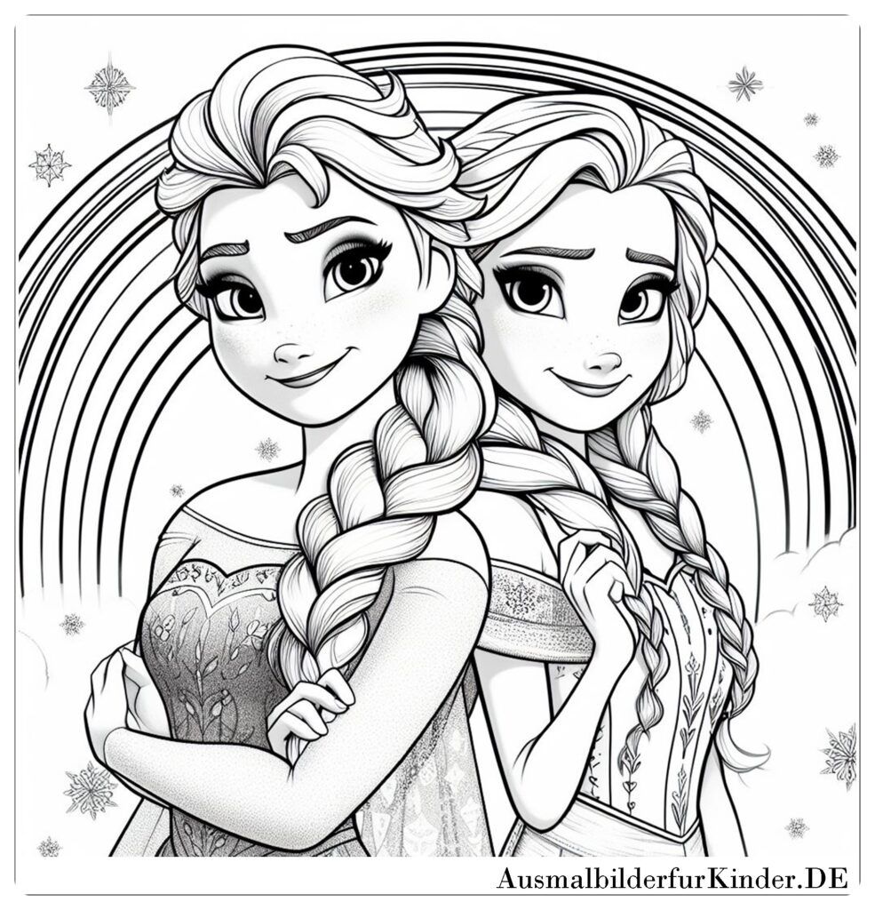 140+ Anna and Elsa Coloring Pages: Frozen Coloring Magic 49