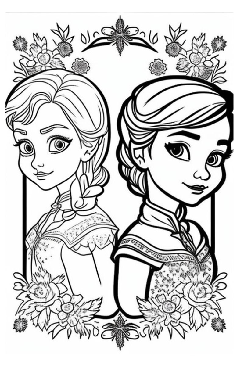 140+ Anna and Elsa Coloring Pages: Frozen Coloring Magic 53