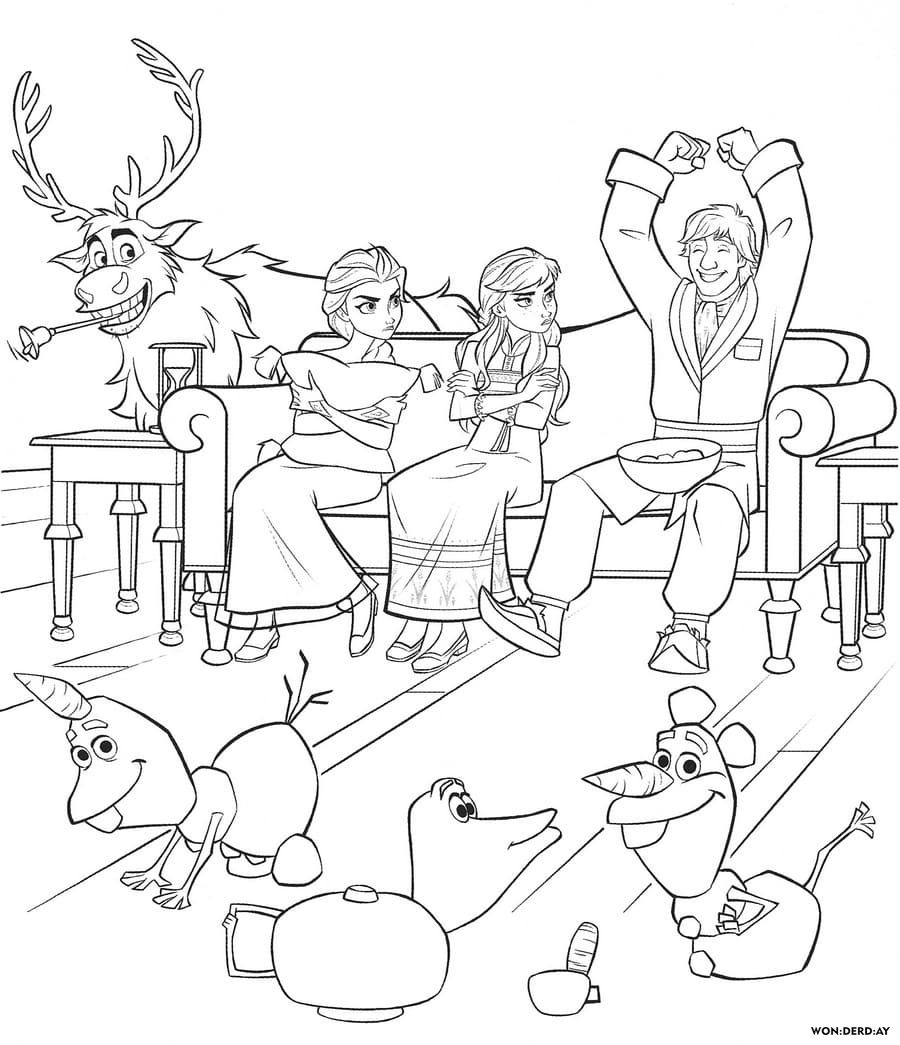 140+ Anna and Elsa Coloring Pages: Frozen Coloring Magic 54