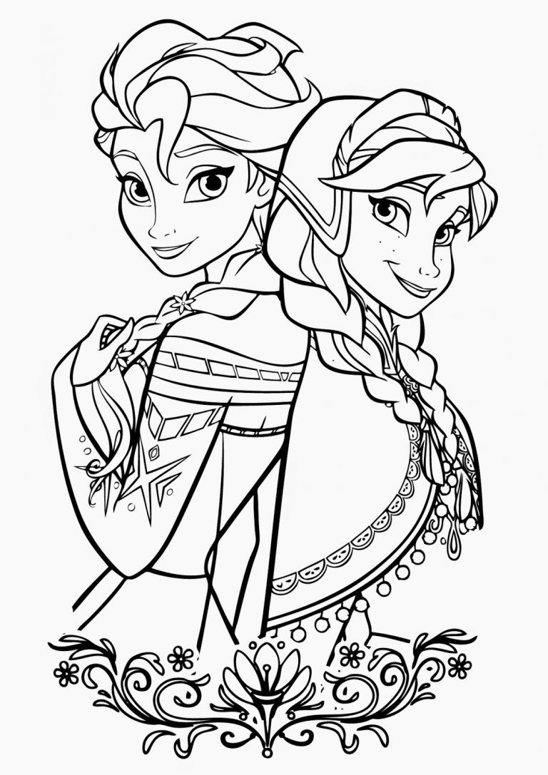 140+ Anna and Elsa Coloring Pages: Frozen Coloring Magic 59