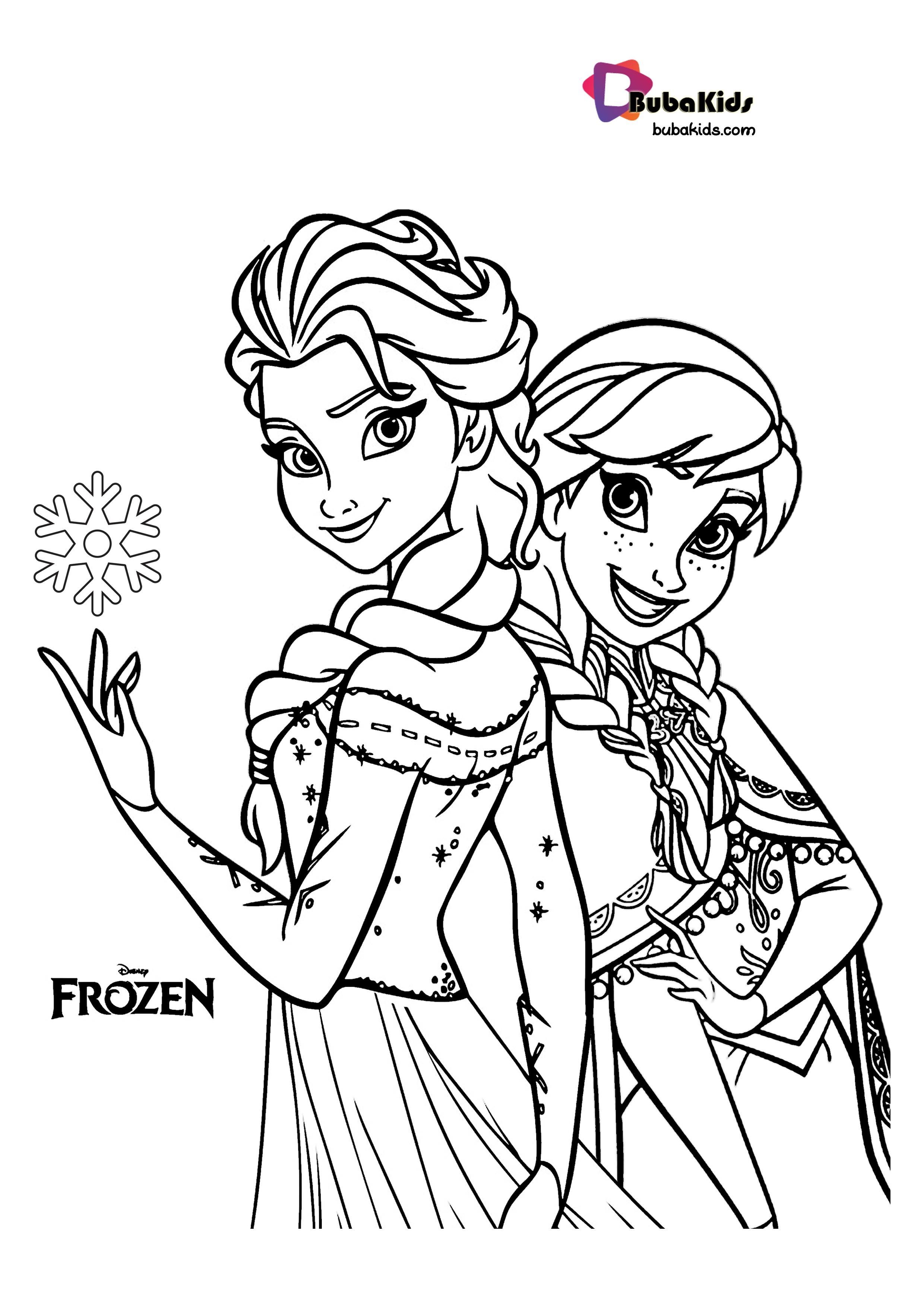 140+ Anna and Elsa Coloring Pages: Frozen Coloring Magic 6