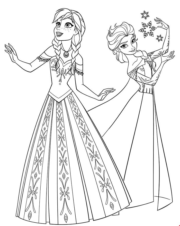 140+ Anna and Elsa Coloring Pages: Frozen Coloring Magic 92