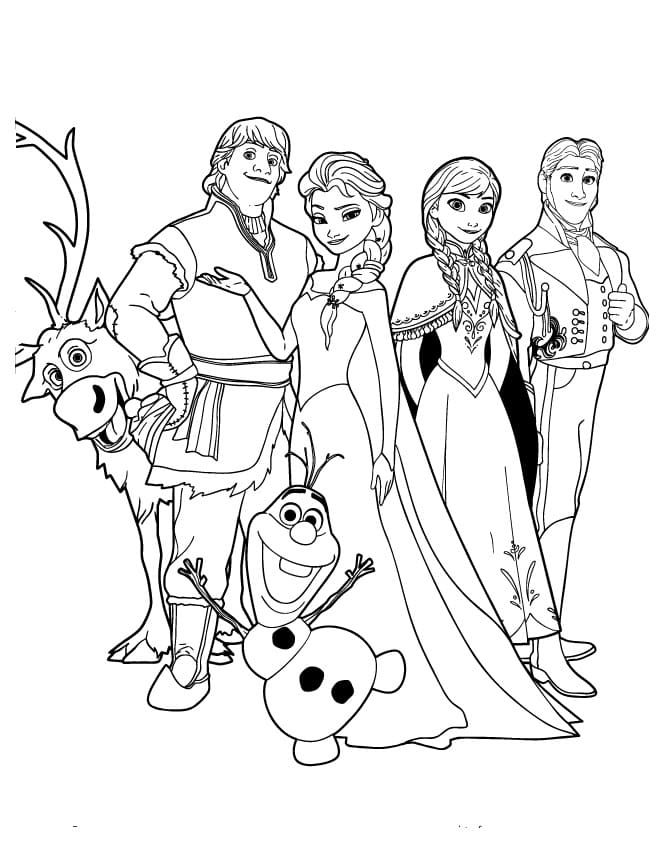 140+ Anna and Elsa Coloring Pages: Frozen Coloring Magic 94