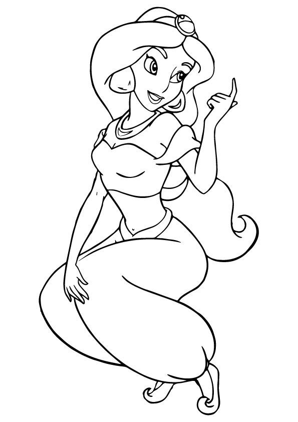 170+ Jasmine Coloring Pages 103