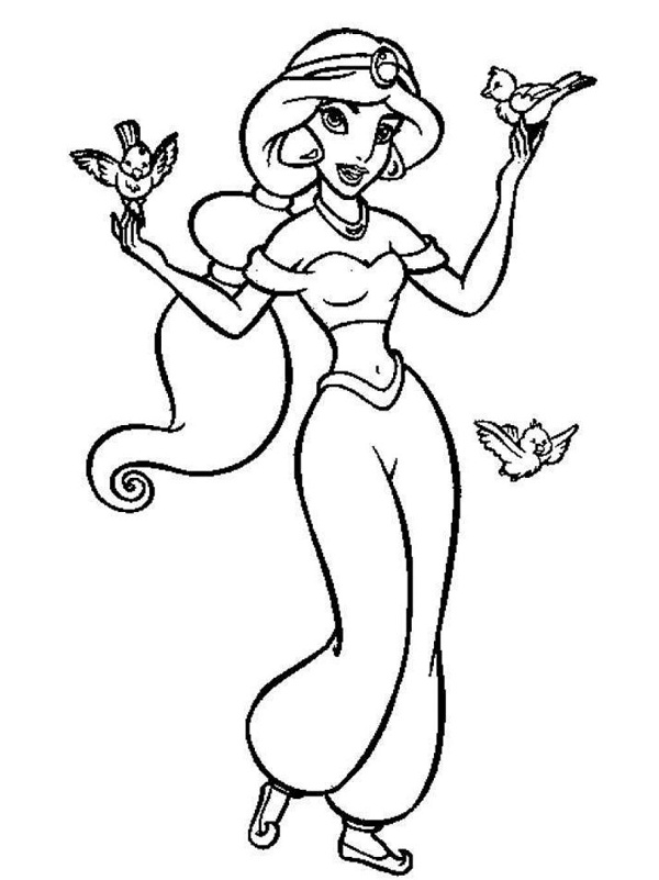 170+ Jasmine Coloring Pages 108