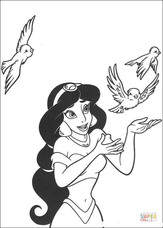 170+ Jasmine Coloring Pages 119