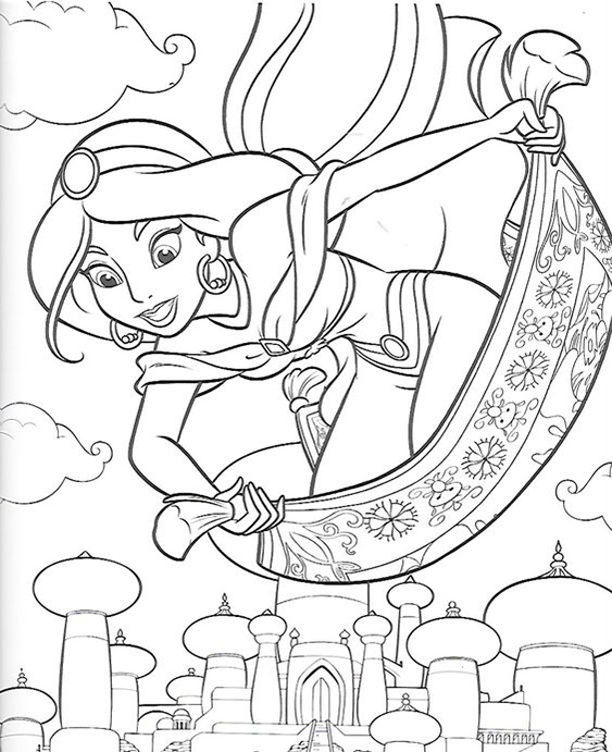 170+ Jasmine Coloring Pages 132