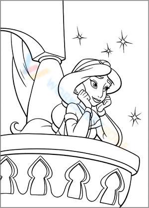 170+ Jasmine Coloring Pages 159