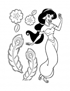 170+ Jasmine Coloring Pages 170