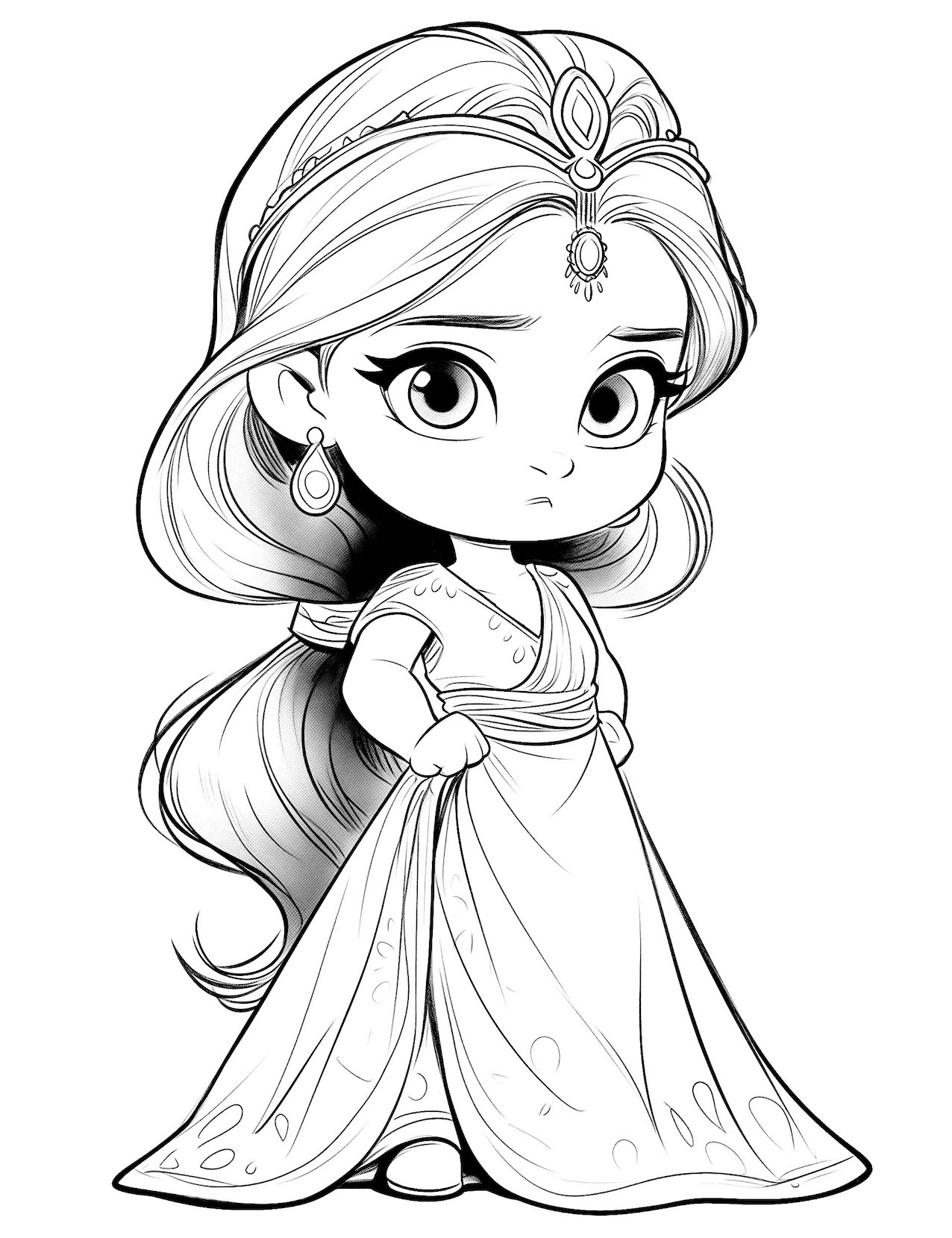 170+ Jasmine Coloring Pages 19