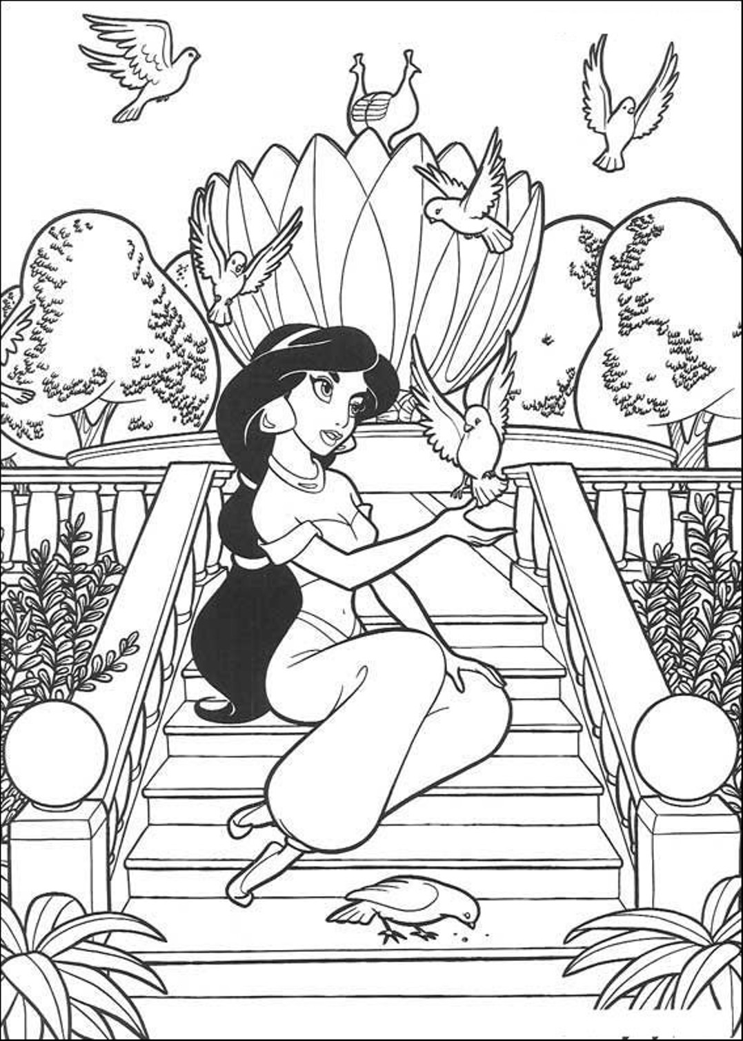 170+ Jasmine Coloring Pages 21