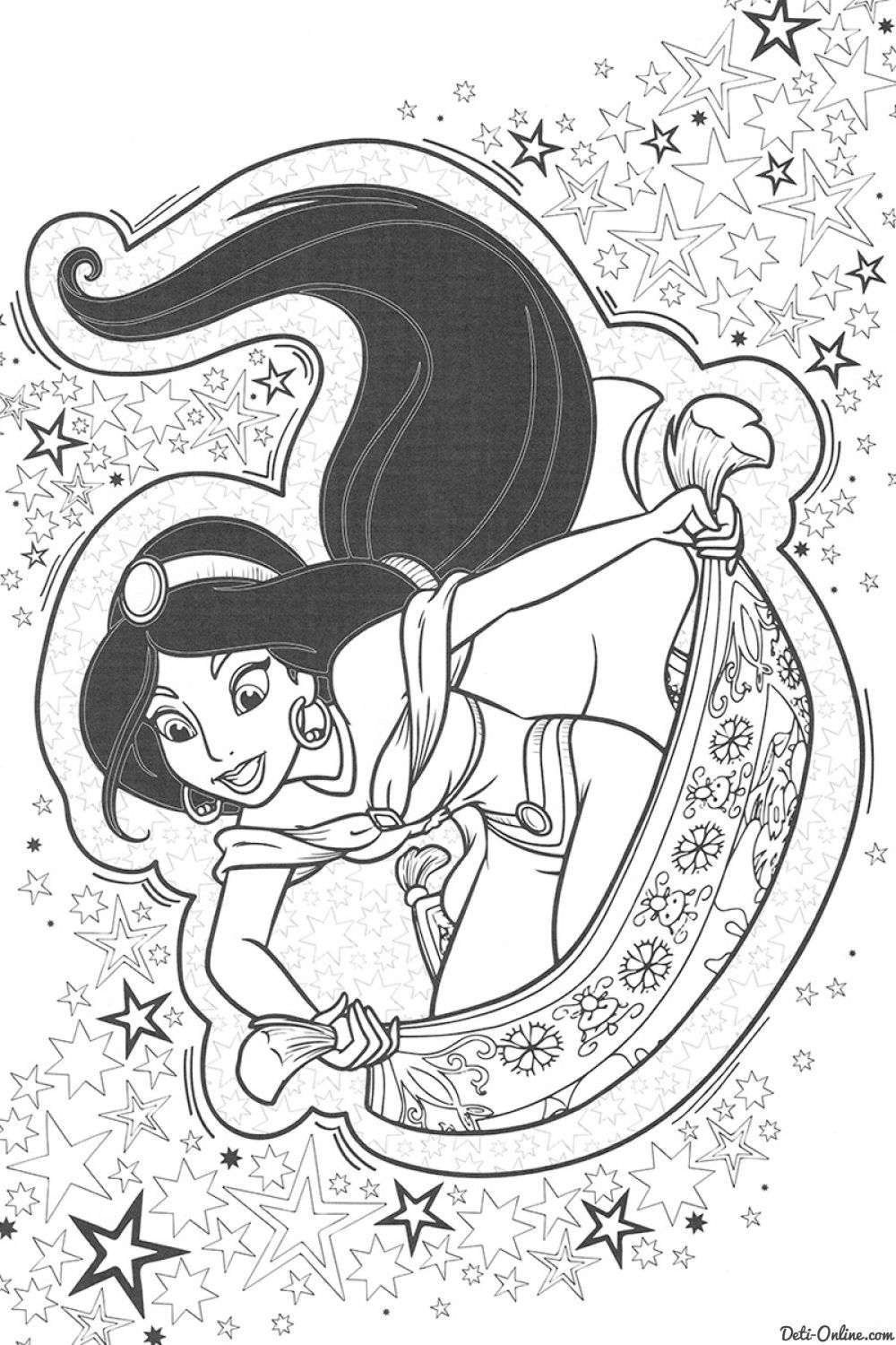 170+ Jasmine Coloring Pages 24