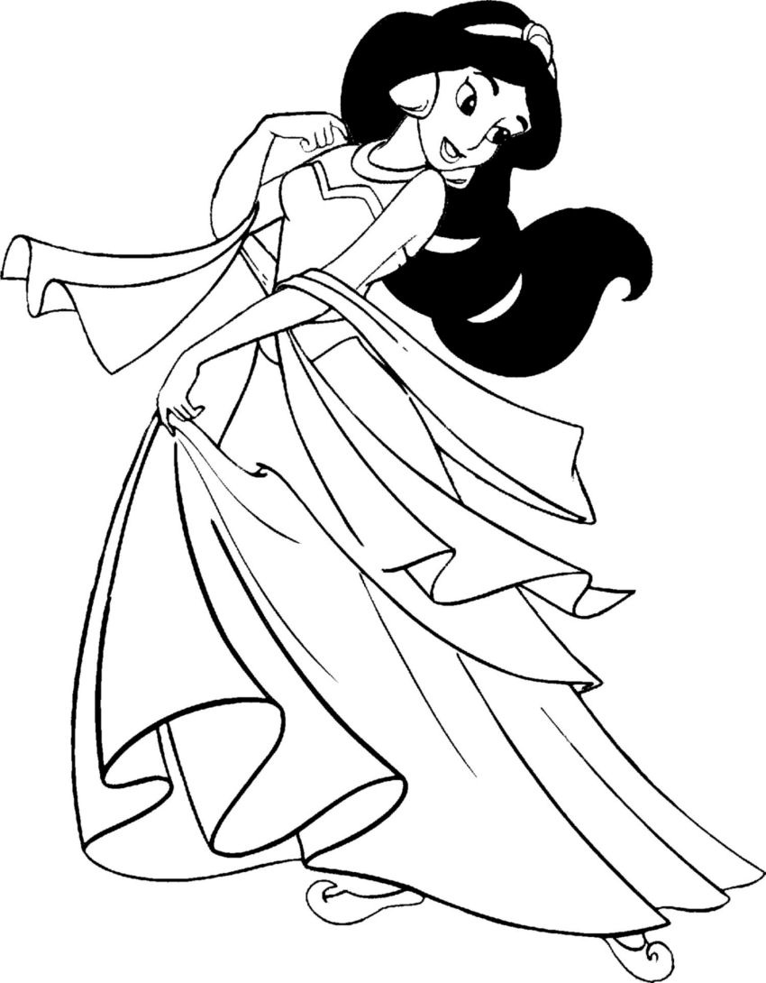 170+ Jasmine Coloring Pages 32