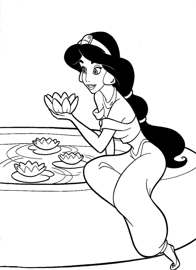 170+ Jasmine Coloring Pages 34