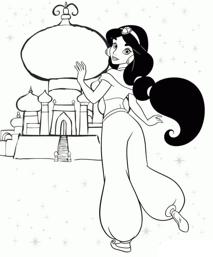 170+ Jasmine Coloring Pages 35