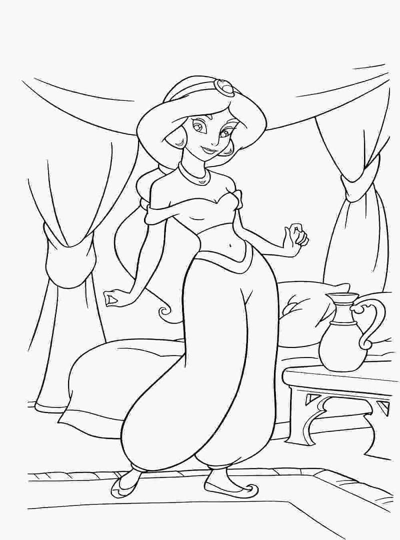 170+ Jasmine Coloring Pages 37