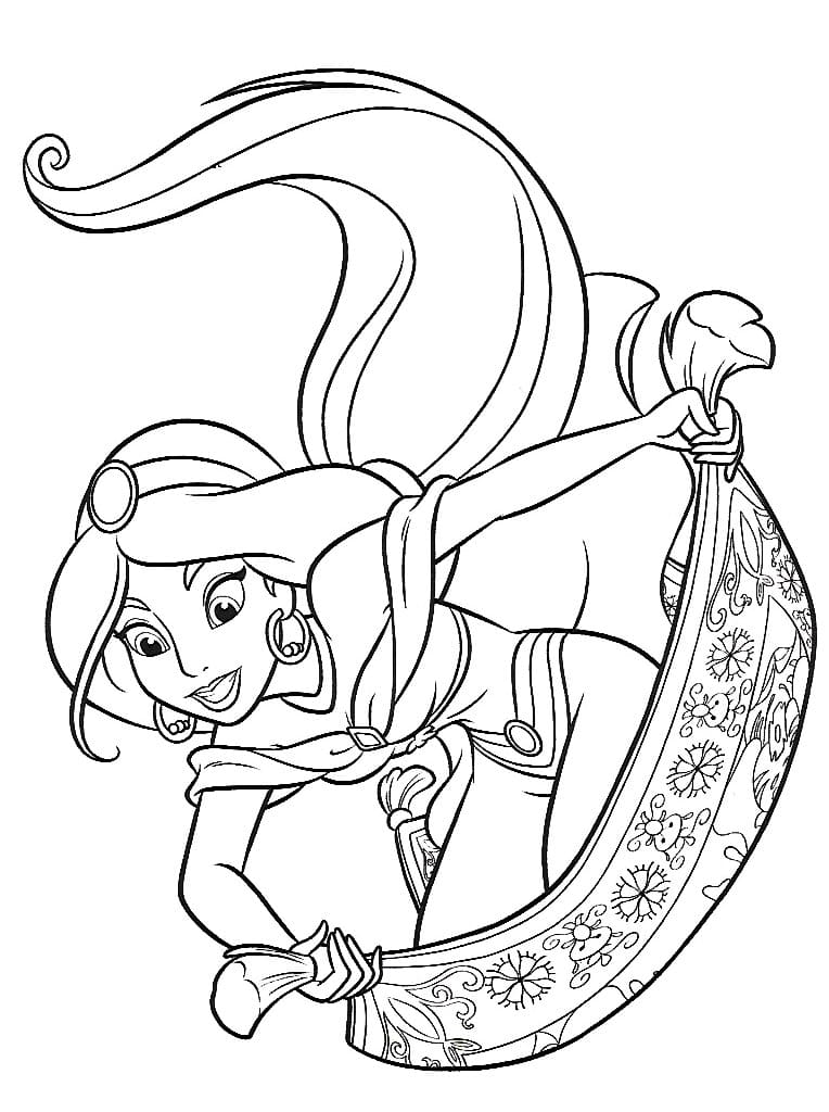 170+ Jasmine Coloring Pages 44